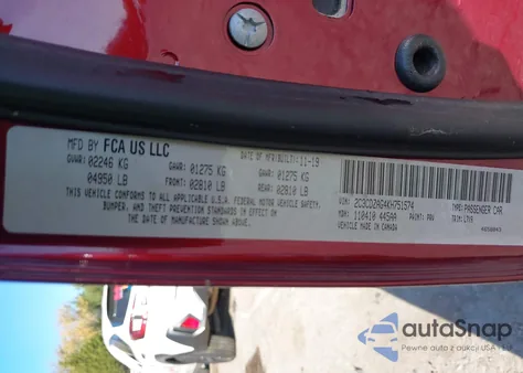 2019 Dodge Challenger Sxt из США, поврежденный, VIN 2C3CDZAG4KH751574